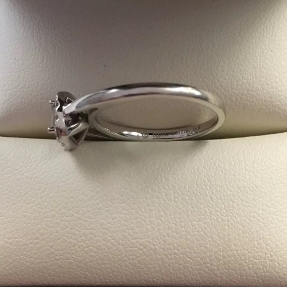 14K 0.36CT Diamond Ring Halo Princess Cut Littman Jewelers CLEANED & POLISHED - Picture 8 of 15